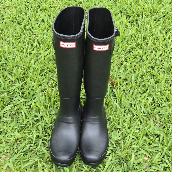 HUNTER Original Back Adjustable Tall Rain Boot Size 10 - Picture 2 of 8